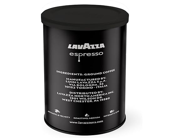 Lavazza Espresso Ground Coffee, Med Roast, 8 oz