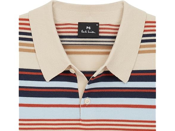 PS Paul Smith Mens Knit SS Stripe Polo