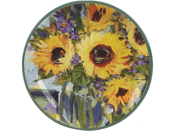 Sunflower Bouquet 38 oz. Soup/Pasta Bowls, Set of 4