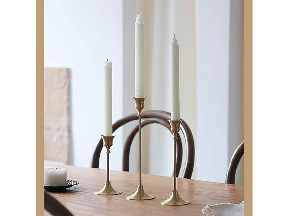 Candlestick Holders - Set of 6 Gold