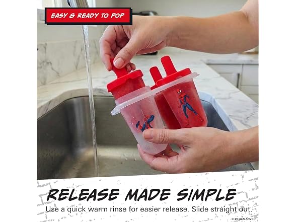Marvel Spider-Man Plastic Popsicle Molds 
