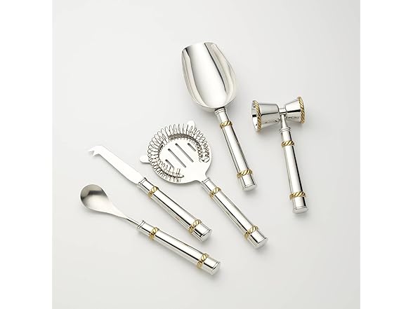 Reed and Barton Roseland 5-Piece Bar Tool Set