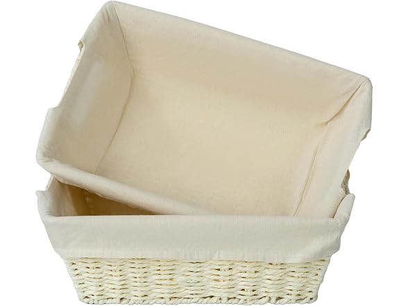 Sukkiri Homu Wicker Storage Basket with Liner