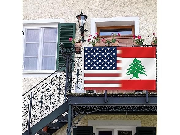3x5ft USA Lebanon Combo Flag