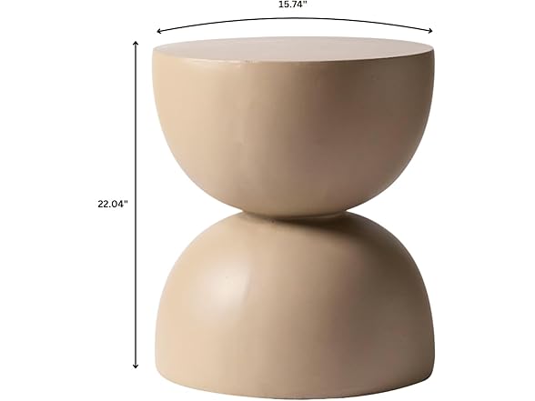 LeisureMod Sage Fiberstone Side Table