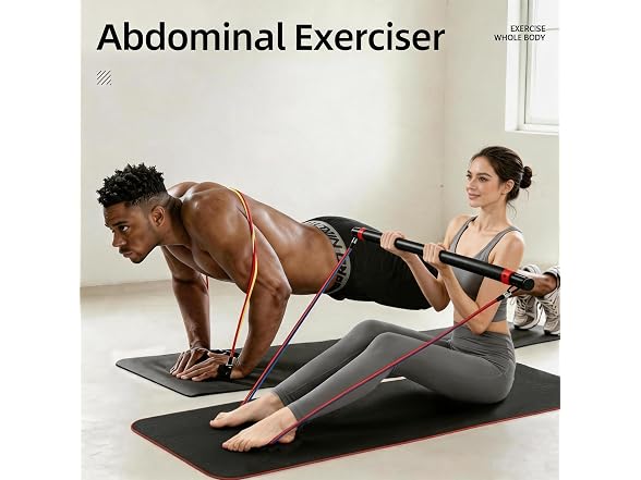Portable Home Gym Resistance Bands & Bar