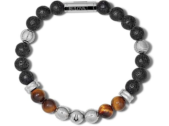 Bulova Men Jewelry Men's Classic Beaded Bracelet