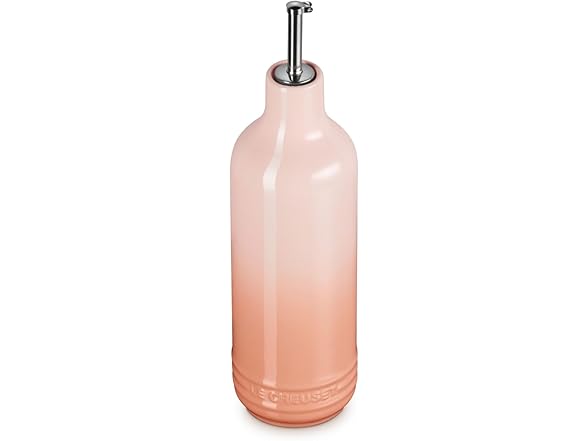 Le Creuest Stoneware Signature Oil Cruet, 20 oz., Peche