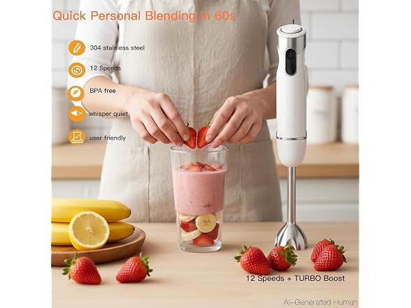 MEGAWISE Immersion Hand Blender, 1000W 