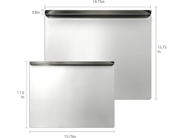 UFJEG 2pc Stainless Steel Cutting Boards