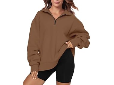 $7.99, Was $49.99, 84% Off! Fkeep Women Oversized Sweatshirt Half Sweatshirt dealfomo