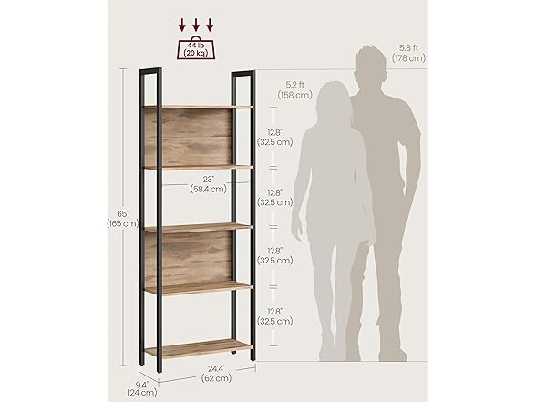 VASAGLE 5-Tier Bookshelf