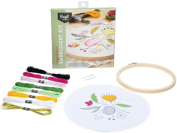 Craft Crush Spring Blooms Embroidery Kit