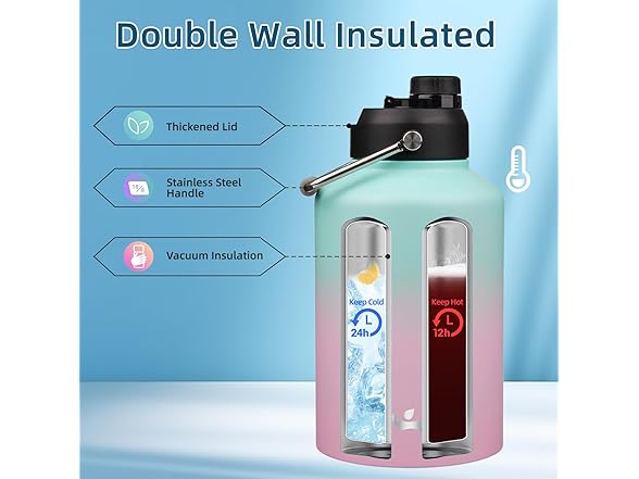 Konokyo 128oz Insulated Jug, Gum