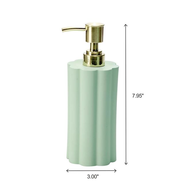 J&V Textiles 7 Pc Resin Bathroom Accessories Set SAGE - Gallery 13