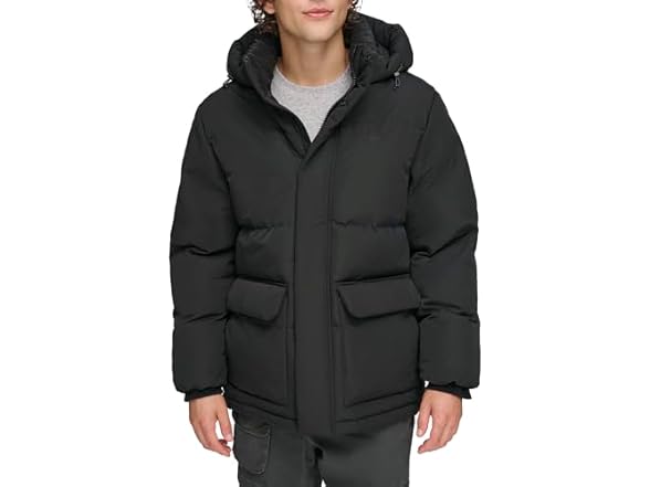Levis Mens Quilted Puffer Parka Jacket