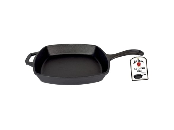 Jim Beam Cast Iron 10.5" Square Skillet