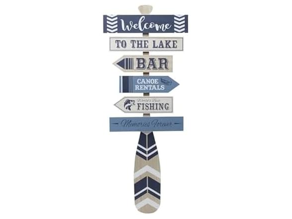 Elements Wood Lake House Wall Sign