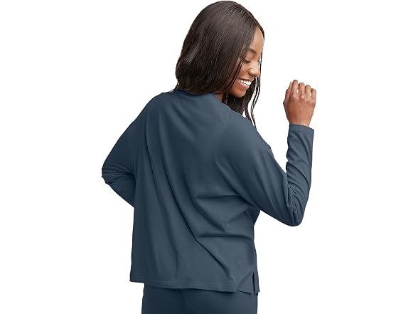 Hanes Women (XS) Originals V-neck Long T-shirt