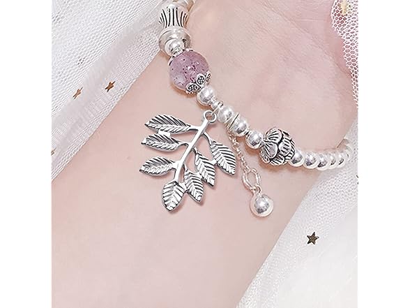 BronaGrand 50pcs Leaf Charm Pendants