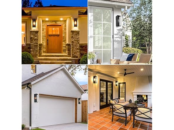 VerRon 2-Pack Outdoor Wall Lanterns