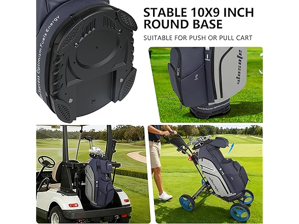 14-Way Golf Cart Bag with Insulated Cooler Pouch