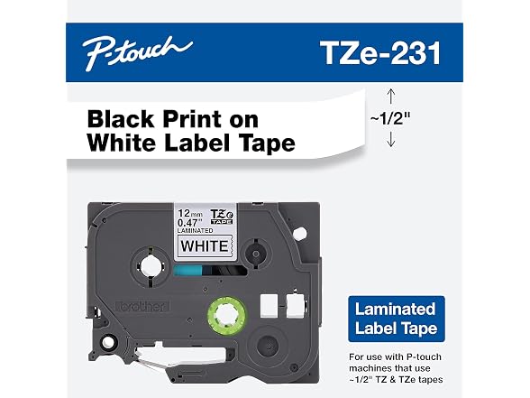 Brother TZE231 Laminated Labeling Tape