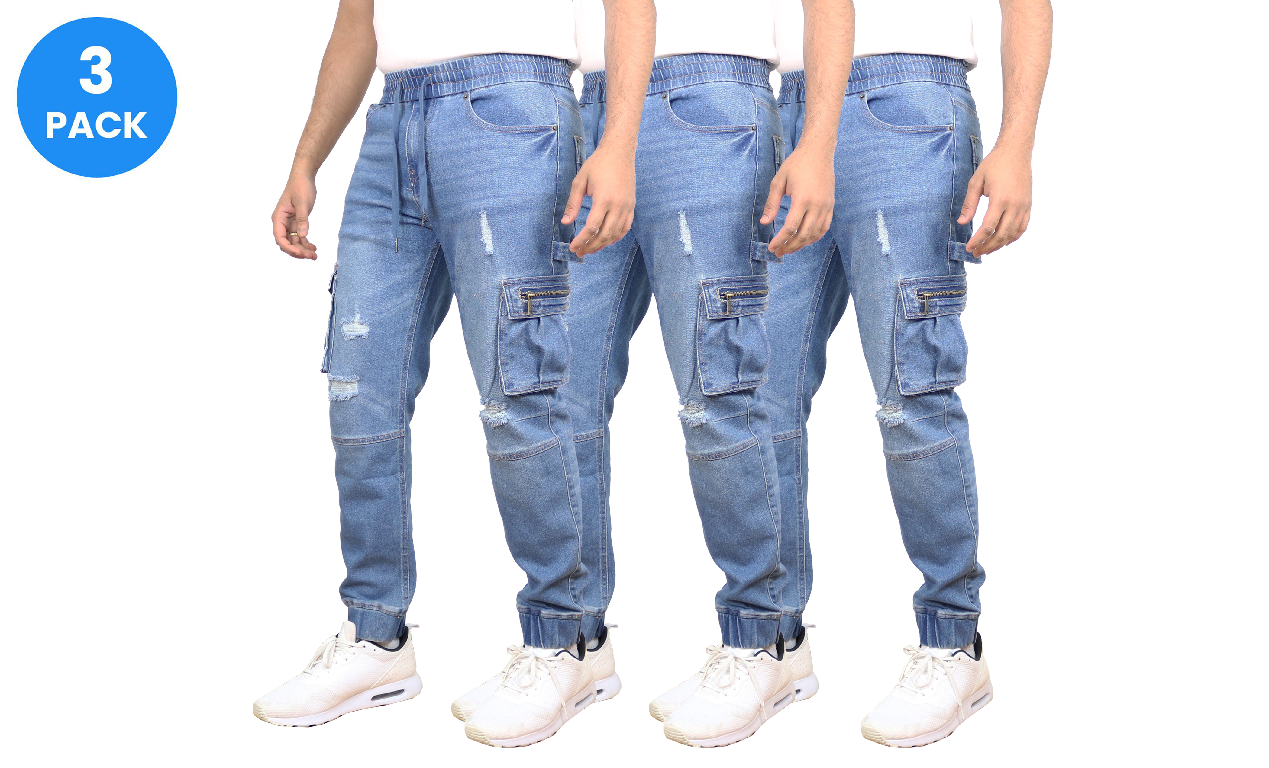 Men's Stretch Cargo Jean Jogger (S-3XL) - Gallery 35
