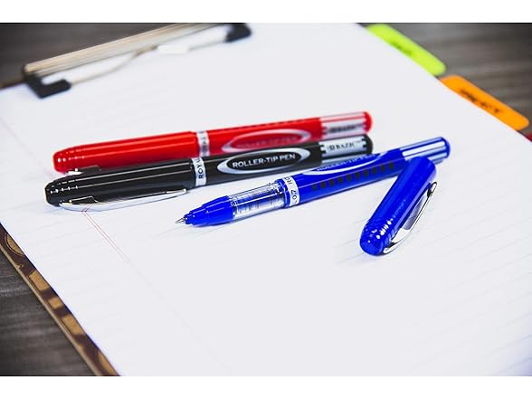 BAZIC Forza Asst. Color Needle Tip Gel Pen 3Pack