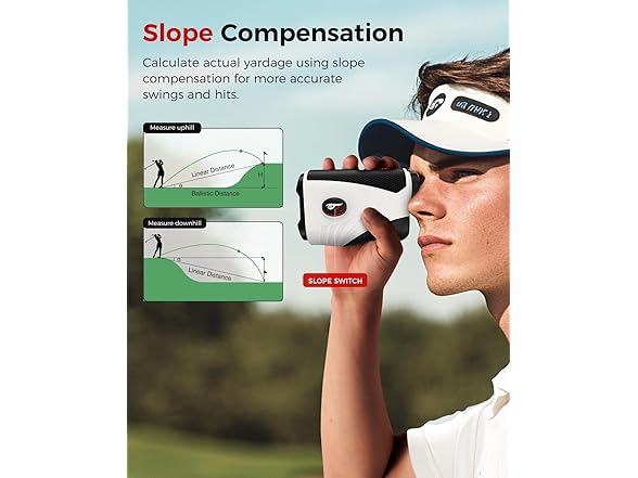 VyKure Golf Rangefinder with Slope | 1200 Yards