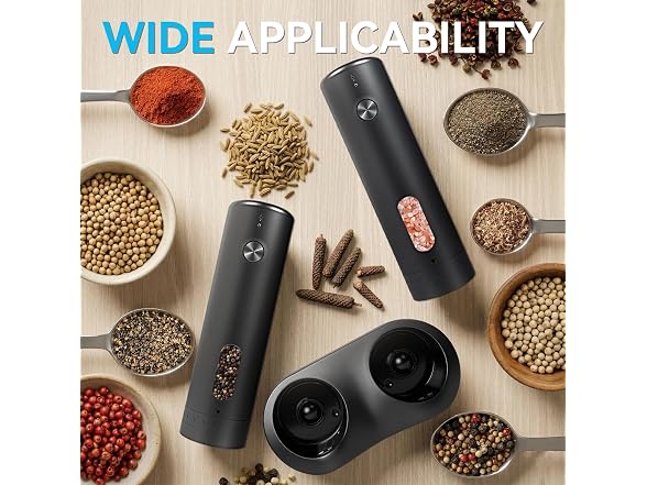 Safashy Electric Salt and Pepper Grinder Set
