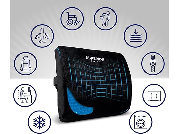 SUPERIOR RELIEF Lumbar Support Pillow