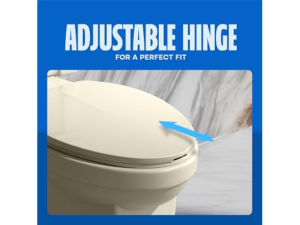 Highcraft B1TSPE Elongated Plastic Toilet Seat, Bone