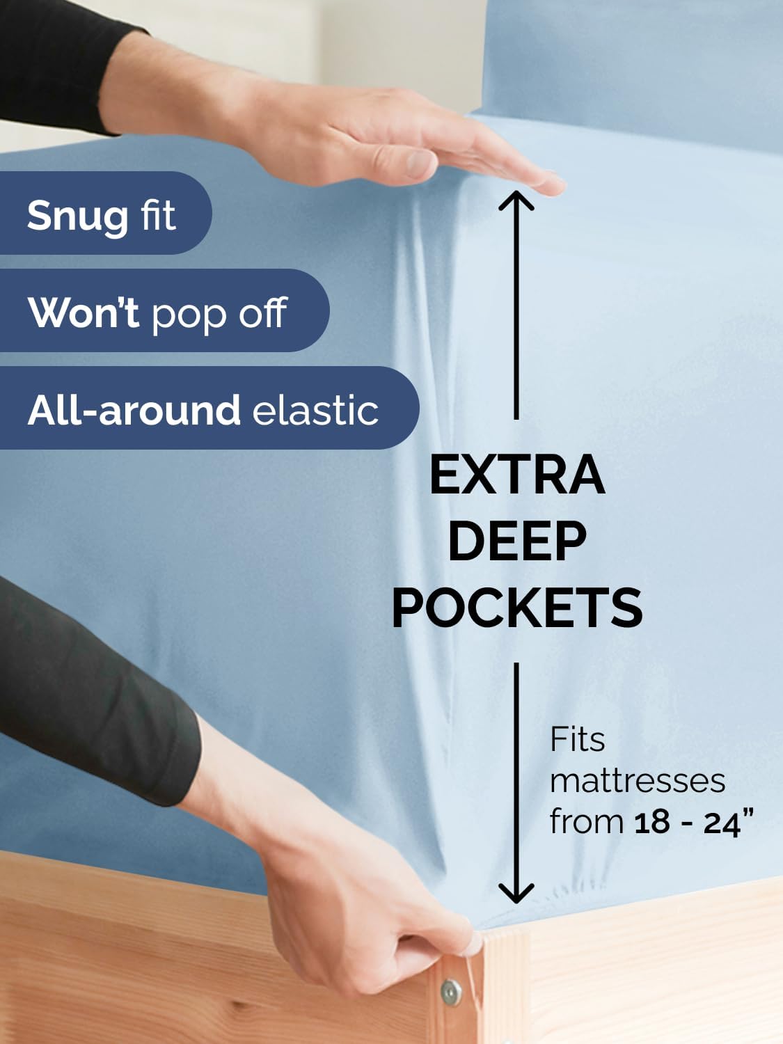 CGK 6 Piece Extra Deep Sheet Set- Choose Size - Gallery 11