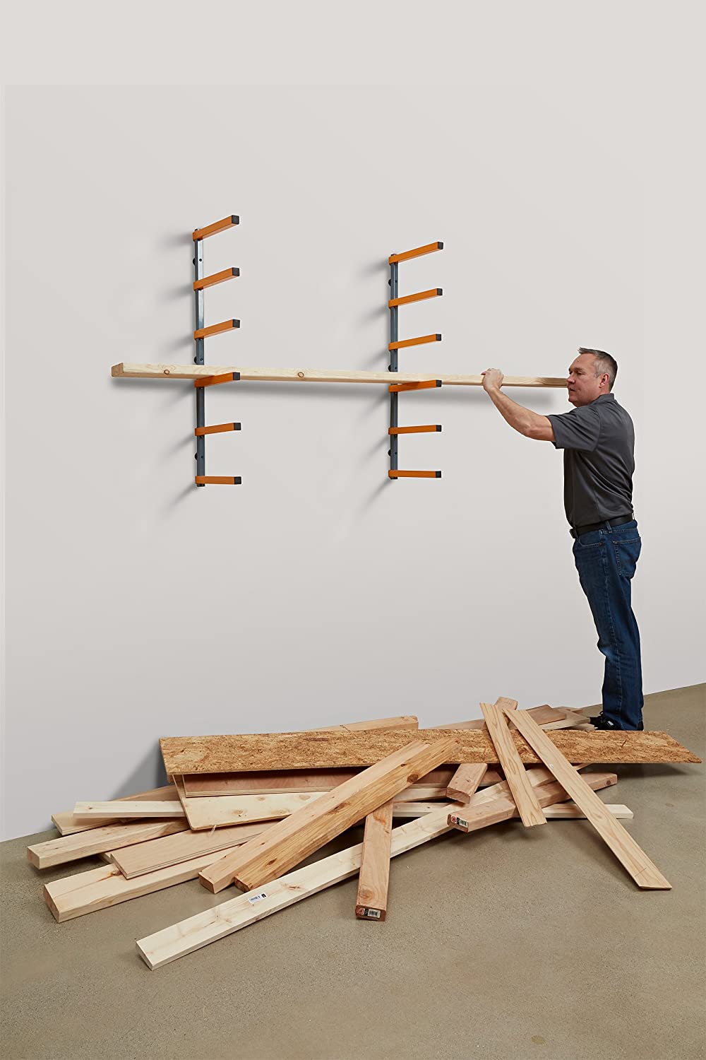 Bora Wood Organizer Storage Metal Rack w/ 6-Level - Gallery 15