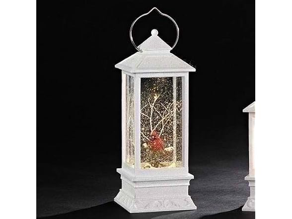 Roman 11" Lighted Swirl Cardinal in Whit