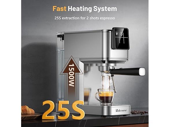 RELEXNOW Espresso Machine, 20 Bar
