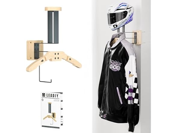 Leadiy Motorcycle Helmet Holder, Wall Mount