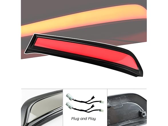 Red LED Rear Trunk Pillar Tail Light