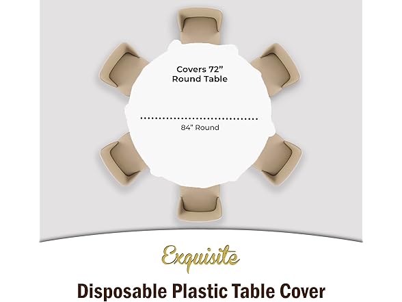 Premium Round White table cover