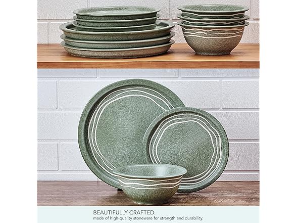 Pfaltzgraff Nature's Pallet 12 Piece Stoneware Dinnerware Set