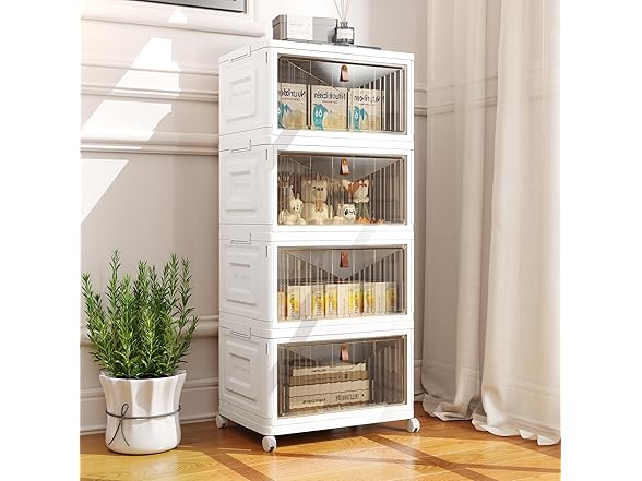 Wise Oannes 4 Tier Storage Bins with Lids