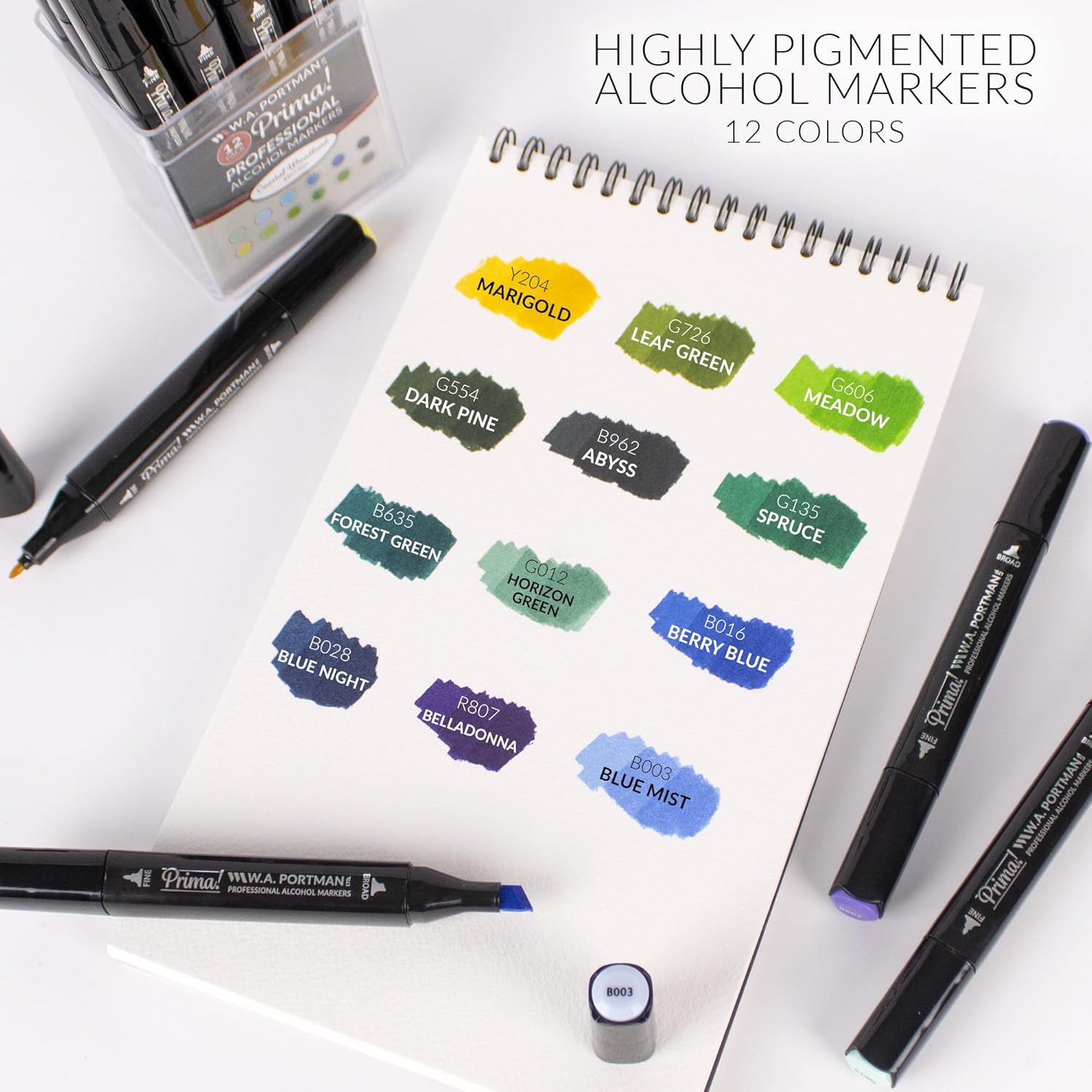W.A. Portman Alcohol Marker Set 12pc - Gallery 19