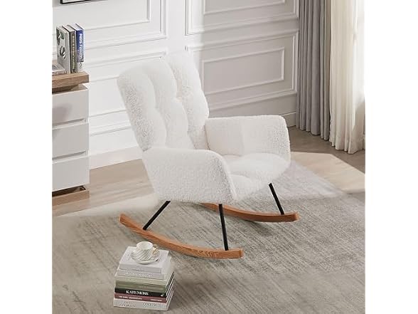 SPOFLYINN Rocking Chair High Beige