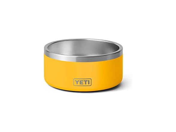 YETI Boomer 4, Stainless Steel- Alpine Yellow