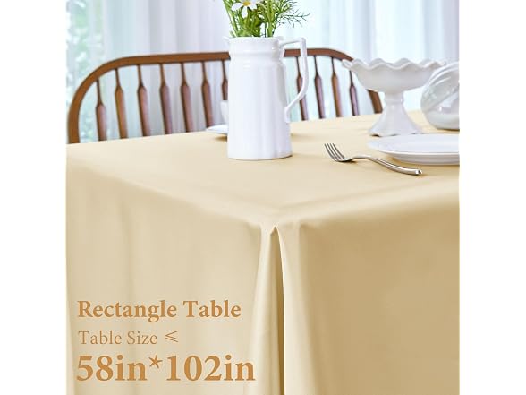 4 Pack Satin Tablecloth 58x102 Inches
