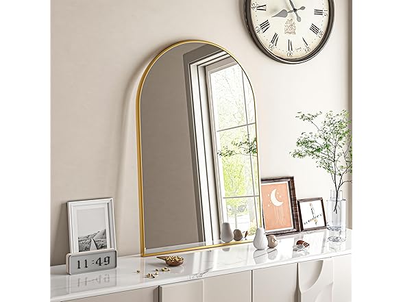 Poseerkey Arched Wall Mount Mirror