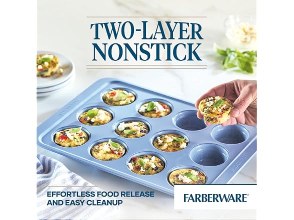 Farberware Bakeware Muffin/Cupcake Baking Pan, 12-cup