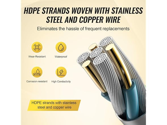 Electric Fence Wire, 2625Ft 800M Portable