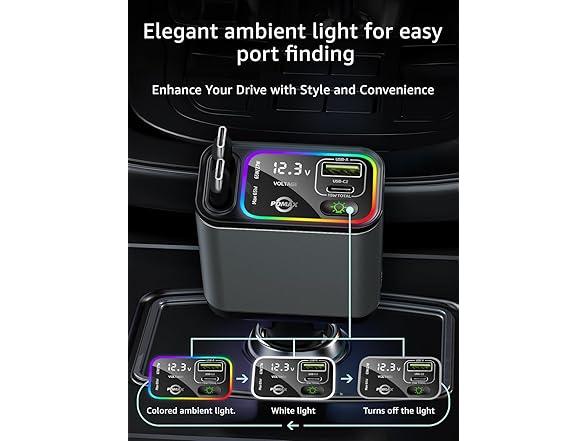 PDMAX Retractable USB Car Charger